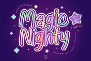 Magic Nighty Font, a Handwritten Font by KengGraphic (Thumbnail 1 of 11)