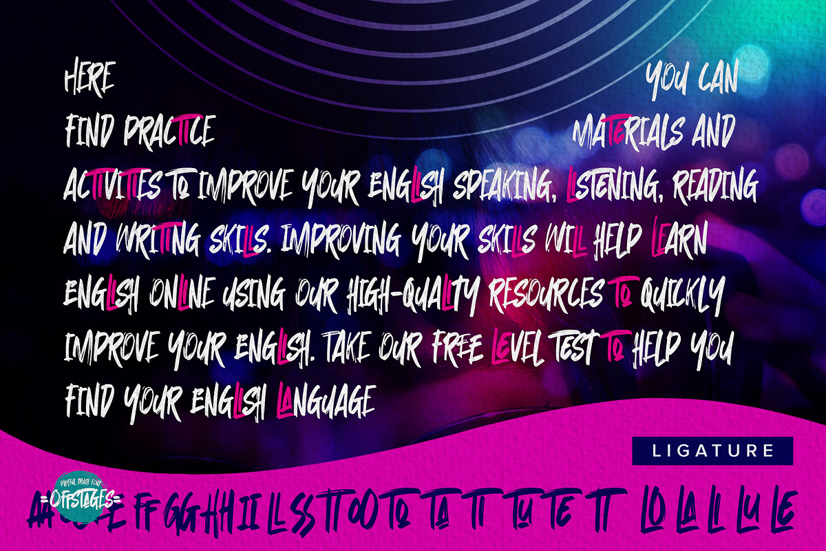 Offstages - Strong Brush Script, a Script Font by Gassstype (Photo 5 of 8)