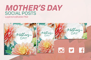 Mother's Day flowers social posts, a Templates & Theme by Sync Design Soultions (Thumbnail 1 of 3)