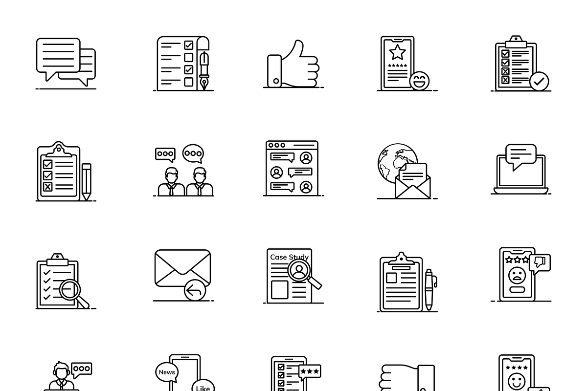 Customer Feedback Icon Set, a Person Illustration by Brickclay (Photo 7 of 7)