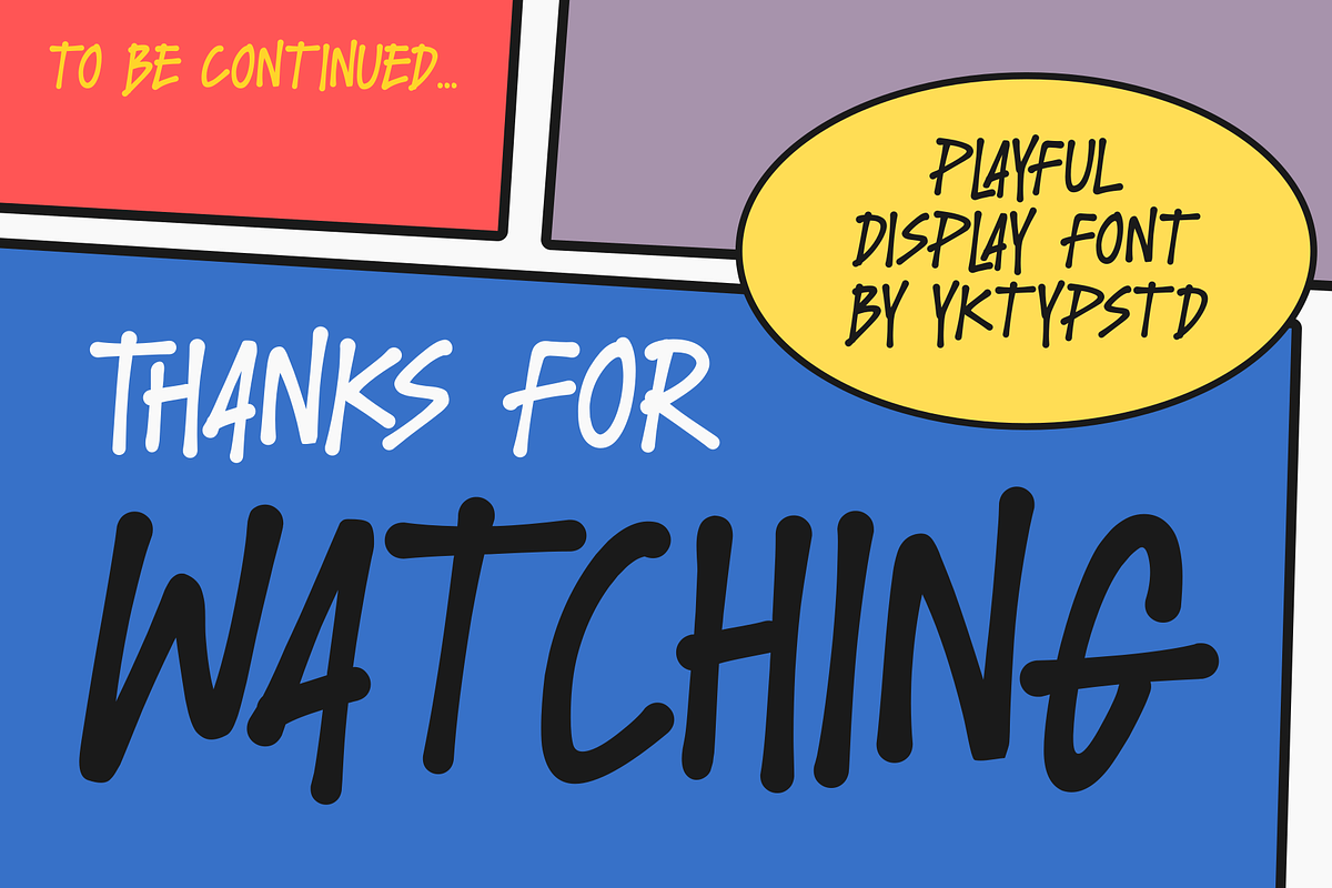 Grain Comic, a Handwritten Font by Yktypstd (Photo 5 of 5)
