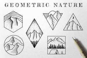 Geometric Nature Illustrations