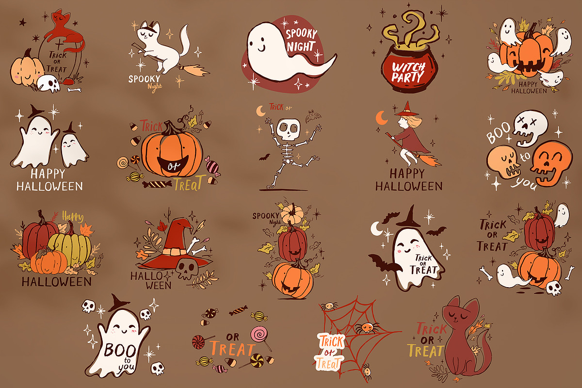 Happy Halloween Print and Patterns, an Object Graphic by MeadowFox (Photo 3 of 8)