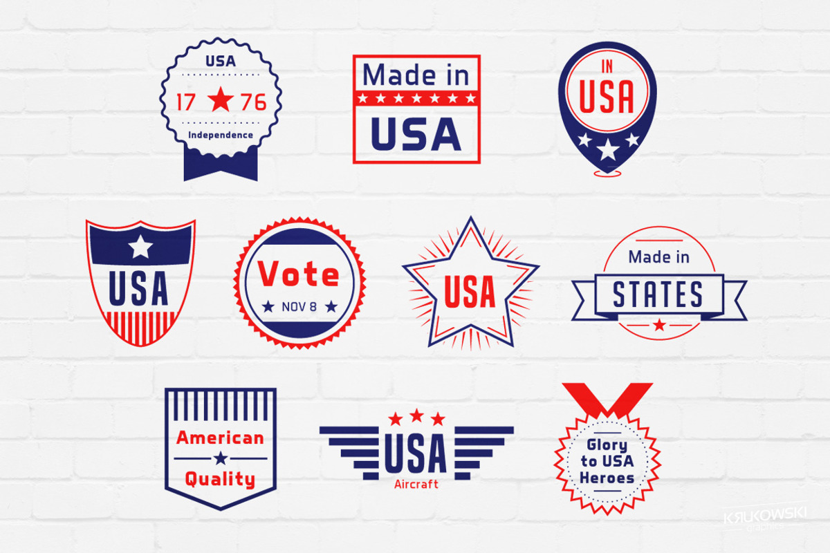 American Badges Logos, a Branding & Logo Template by Krukowski Graphics (Photo 1 of 3)