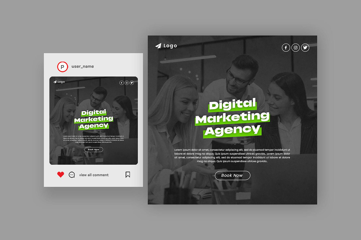 Agency Social Media Posts Bundle, a Social Media Template by Saman Osama (Photo 7 of 11)