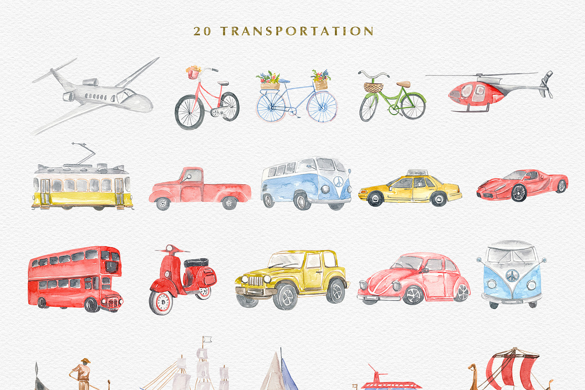 Watercolor Map Creator Wedding, an Illustration by Kaya Fonts (Photo 17 of 23)