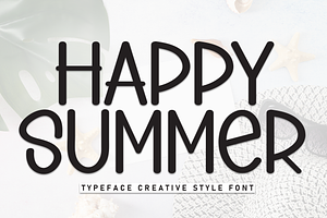 Happy Summer | Script Font, a Handwritten Font by Scratchones