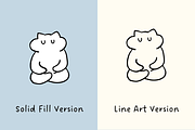 41 Yoga Cat Illustrations Bundle, an Animal Illustration by The Journey Atelier (Thumbnail 3 of 5)