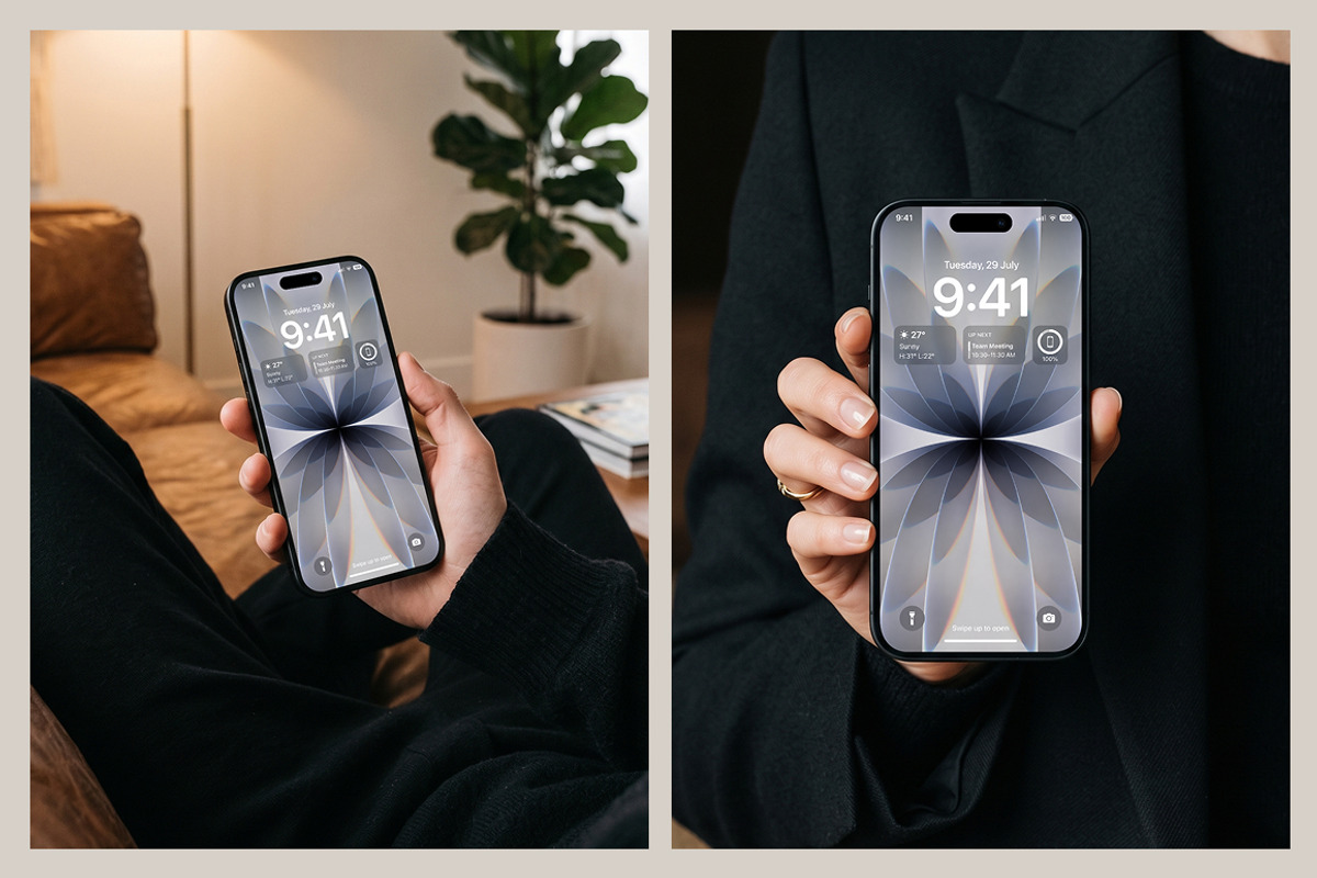 iPhone 17 Hand Holding Mockup Bundle, an iPhone Mockup by mockeyai (Photo 5 of 5)