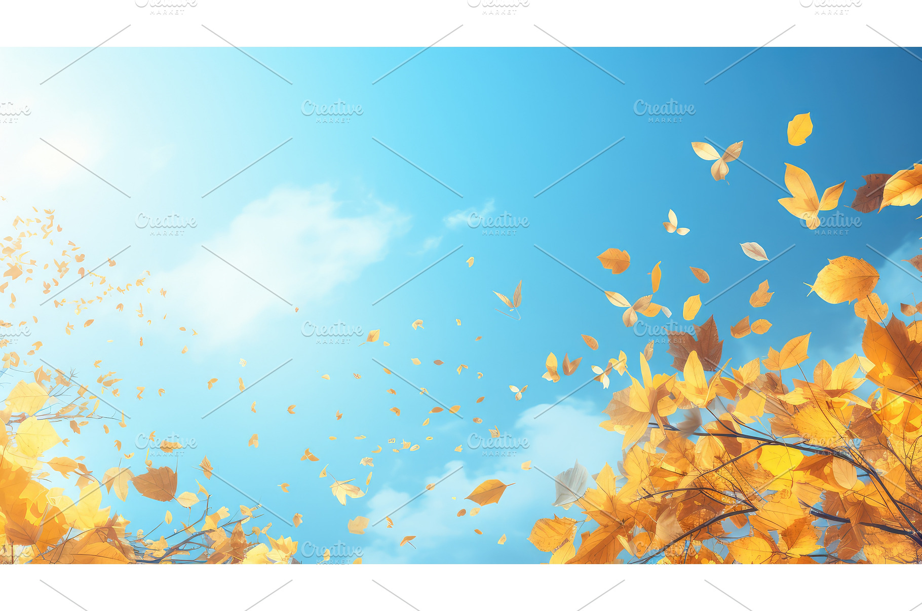 backdrop leaves fall background ai, a Nature Photo by pikepicture