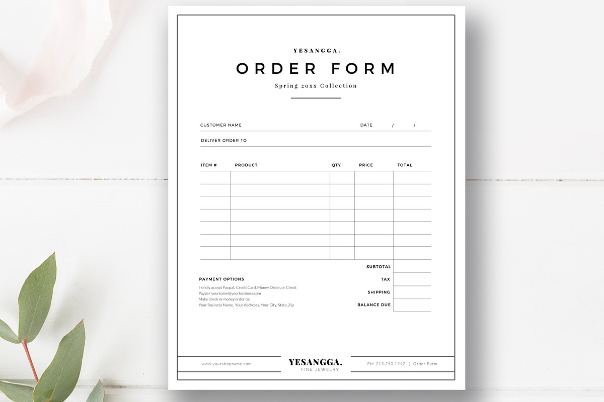Product Order Form and Terms Sheets, a Stationery Template by By Stephanie Design (Photo 4 of 4)