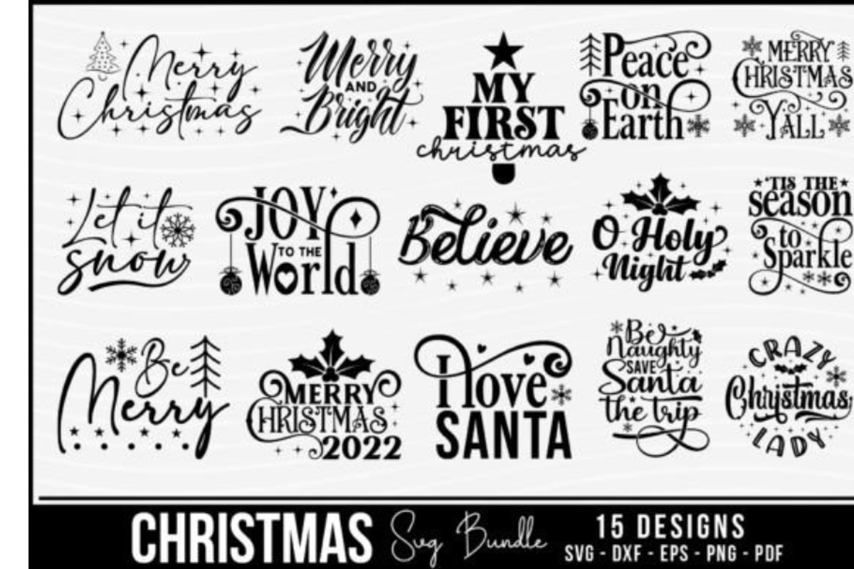 Christmas Black SVG Bundle, an Object Graphic by BeeCraftR (Photo 1 of 10)