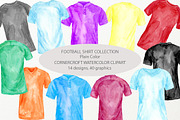 Watercolour football shirt in plain, a Person Illustration by Corner Croft (Thumbnail 1 of 5)
