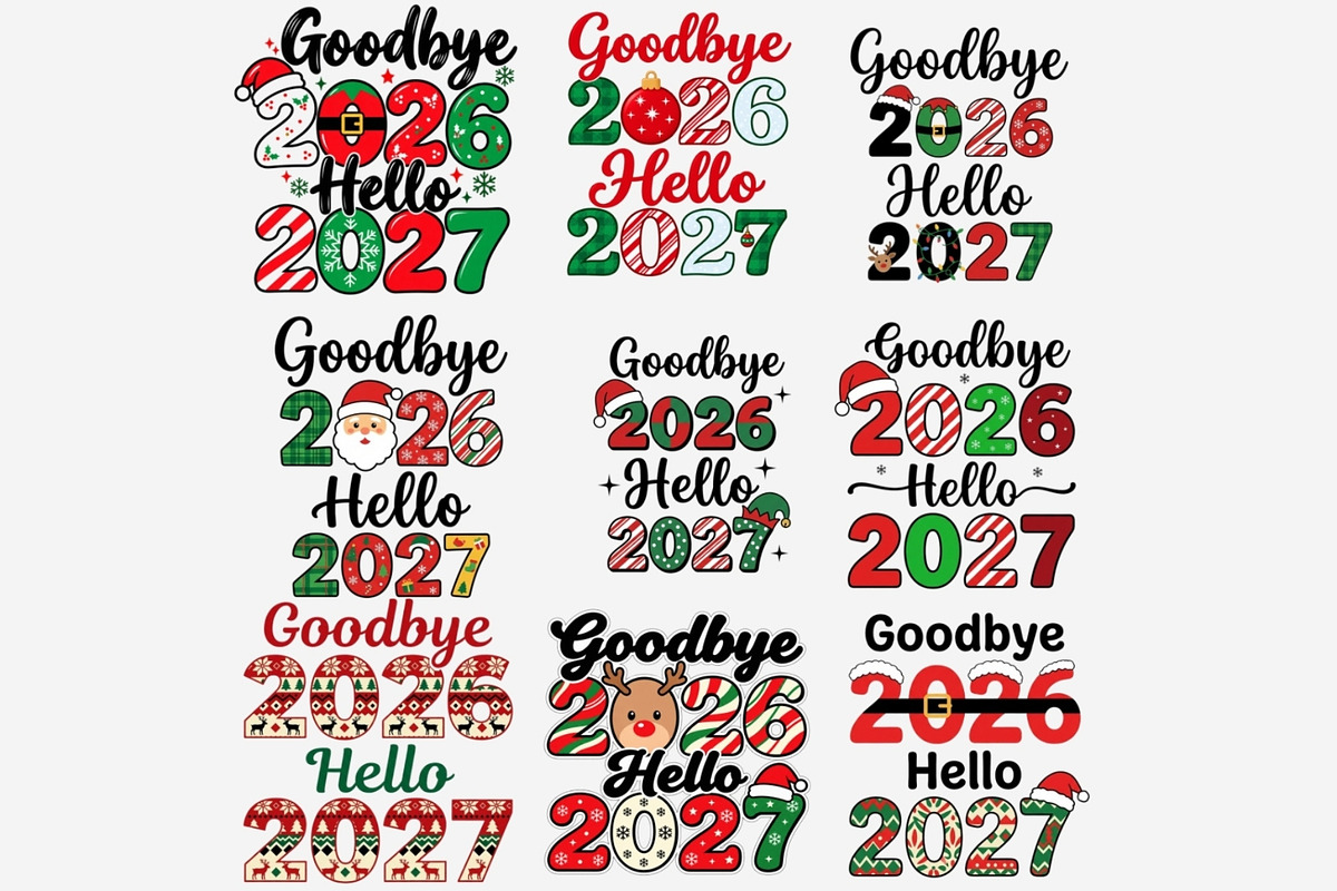 Goodbye 2026 Hello 2027 Christmas, an Emoji Icon by Tanya Kart (Photo 7 of 10)