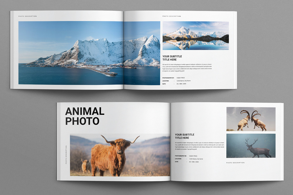 Photo Album Book Landscape, a Brochure Template by E-Type (Photo 5 of 8)