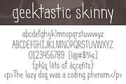 Geektastic Skinny, a Sans Serif Font by Brittney Murphy Design (Thumbnail 2 of 5)