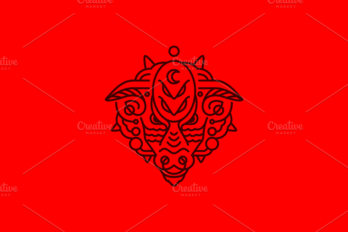 head dragon myth creature logo, a Branding & Logo Template by devastd