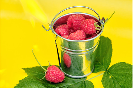 Fresh ripe raspberries in a metal, a Food & Drink Photo by Rohan Photography