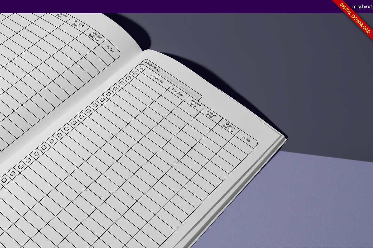 Bill Payment Tracker • KDP Interior, a Templates & Theme by HyeRi (Photo 3 of 4)
