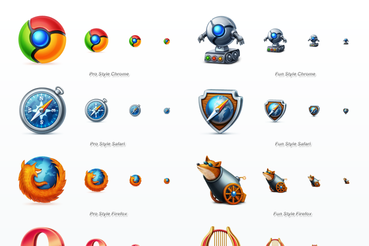 Web Browsers Icon Set preview 2