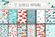 I love SEA - vector design kit, an Object Graphic by Olga Bonitas (Thumbnail 6 of 9)