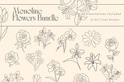 Monoline Flowers Bundle, an Object Graphic by Hell Yeah Designs (Thumbnail 2 of 12)