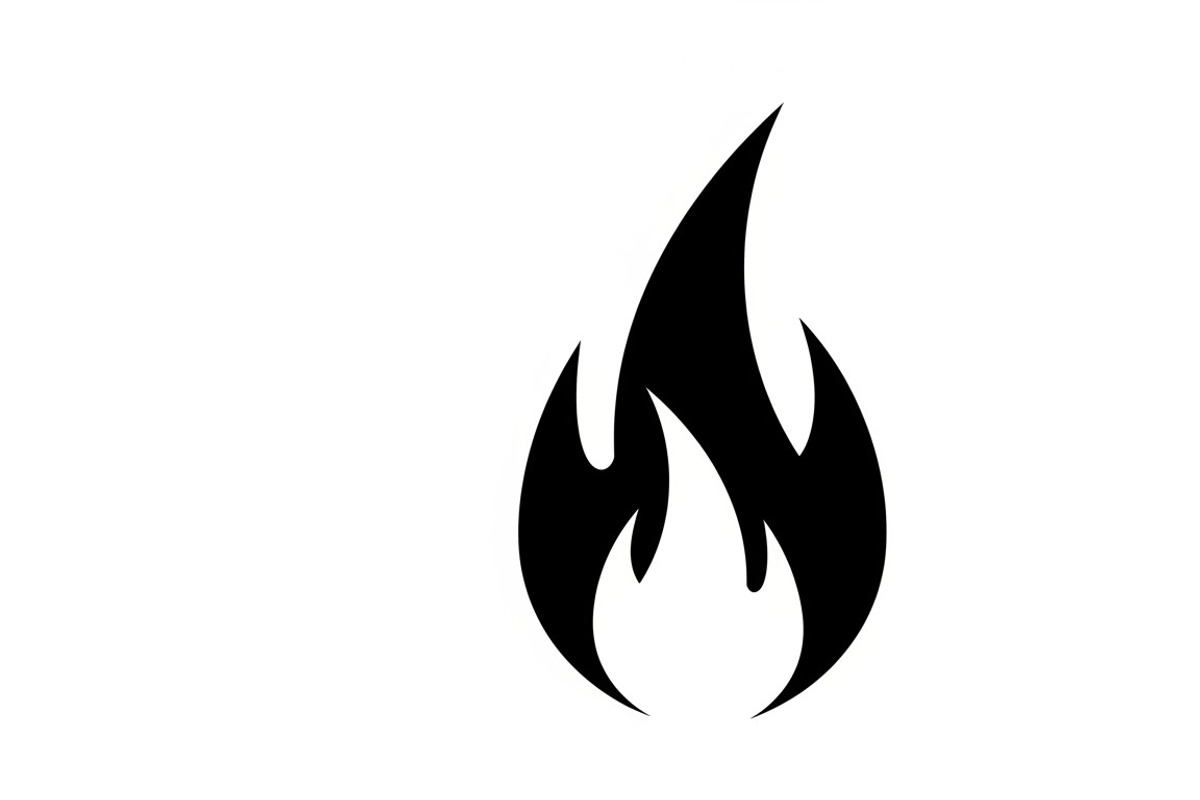 Bold black fire flame icon vector, an Illustration by Amazin_art (Photo 29 of 29)