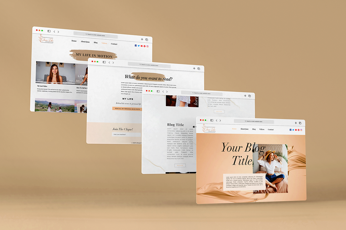Lifestyle Blog Website for Wix, a Landing Page Template by Parrot Designs (Photo 2 of 4)
