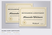 Gold Ornate Certificate Template, a Stationery Template by DesignerCandies (Thumbnail 1 of 4)