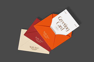 Greeting Card Mockup, a Merchandise Mockup by Unerispace