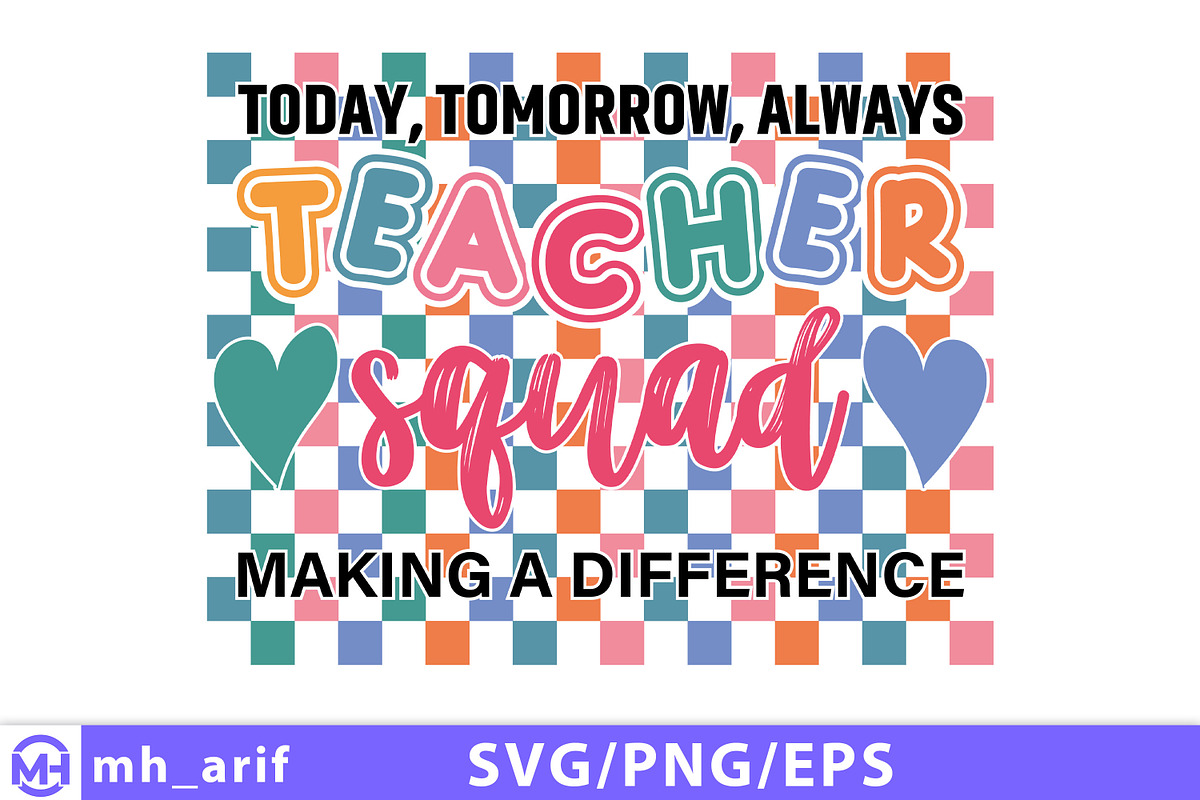 Inspirational teacher squad graphic, an Object Graphic by mh_arif (Photo 1 of 4)