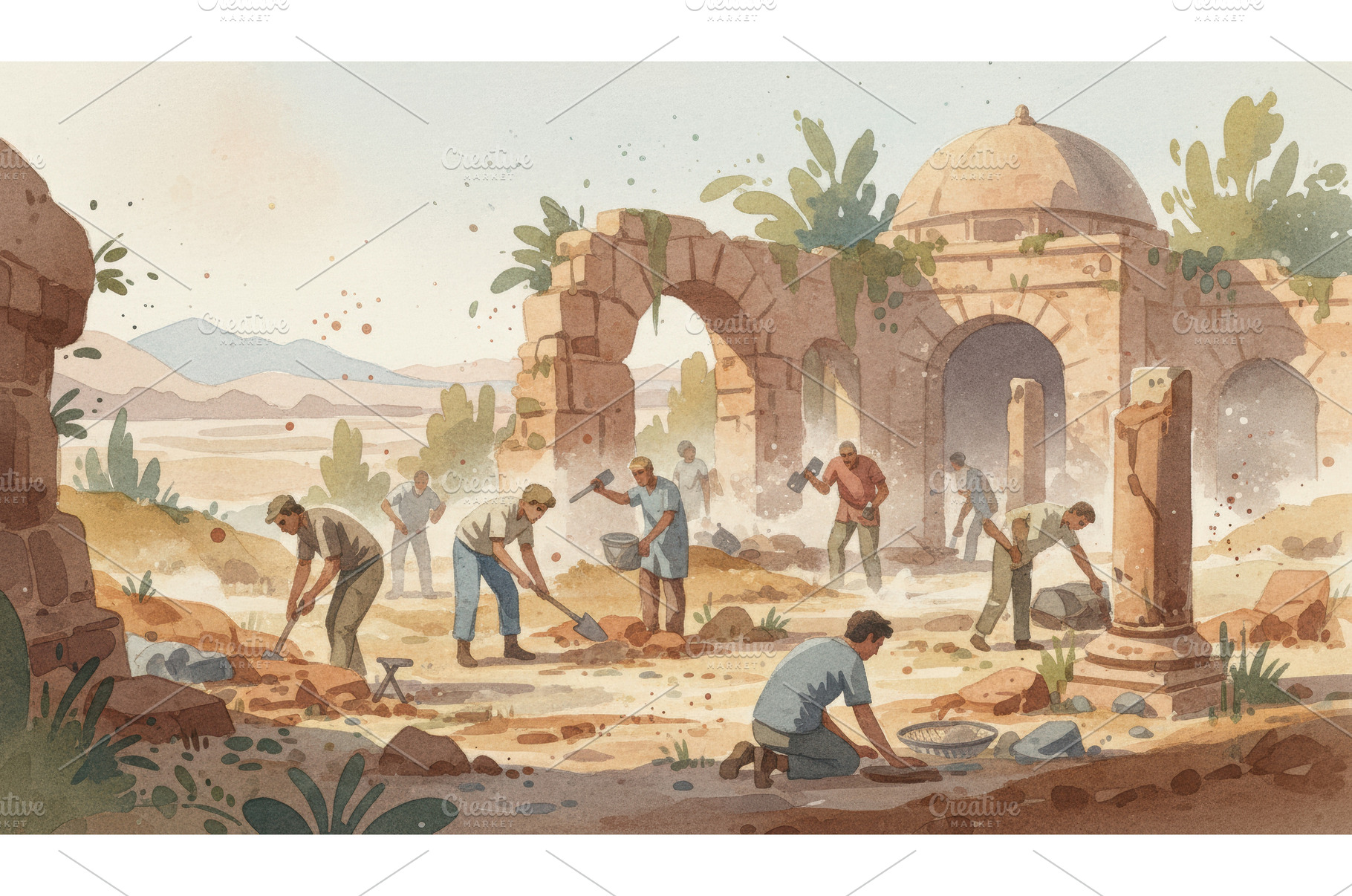 Team restores ancient stone ruins in, an Architecture Photo by Igor Tichonow