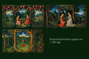 Enchanted Forest Apple Art, a Decorative Illustration by StockVerse Creative (Thumbnail 1 of 4)