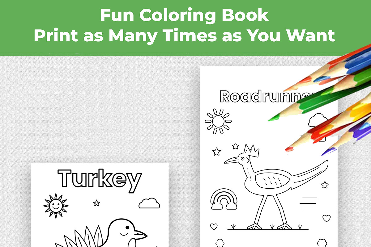 50 Pages Animal Coloring Book Kids, an Education Illustration by Mohammad Sarfaraz (Photo 2 of 15)
