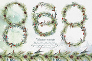 Watercolor collection Green Winter, a Decorative Illustration by RushkinaAntonina (Thumbnail 7 of 8)