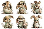 Whimsical Easter Bunny Clipart, an Illustration by Daily.Designs (Thumbnail 7 of 8)