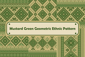 Mustard Green Native Ethnic pattern, a Pattern Graphic by ThaiByGaew
