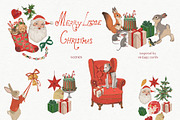 Vintage Christmas Illustrations, a Decorative Illustration by whiteheartdesign (Thumbnail 6 of 22)