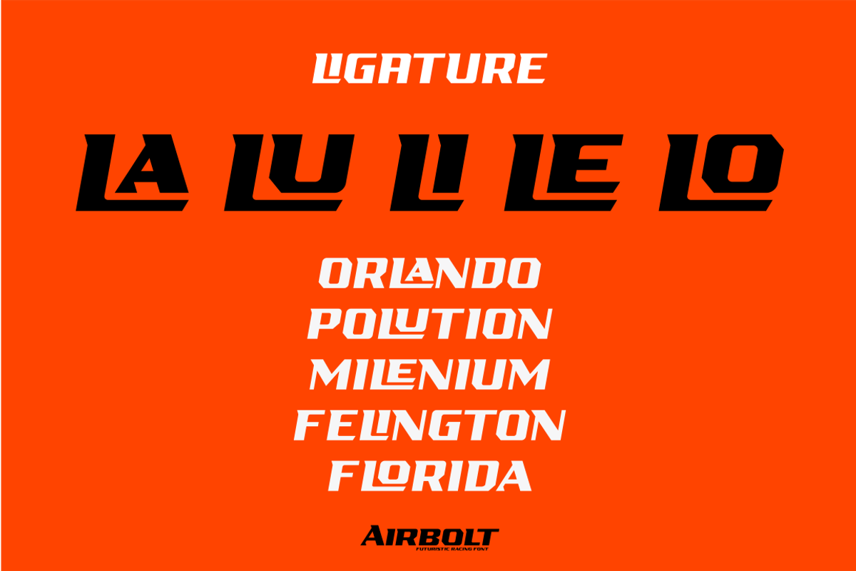 AIRBOLT, a Sans Serif Font by Bagerich Type Foundry (Photo 4 of 9)