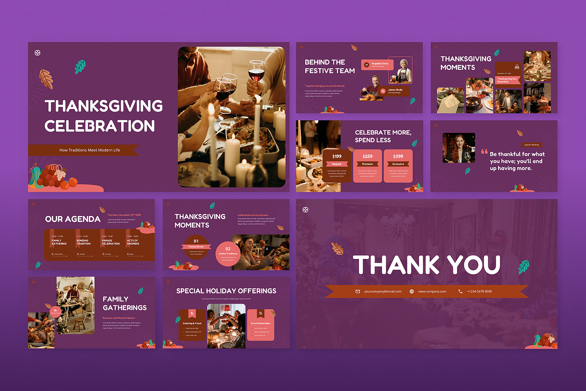 Thanksgiving Holiday Theme PPT, a Presentation Template by Antstheme (Photo 4 of 4)