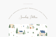Christmas Winter Village Pattern, a Pattern Graphic by Pati Charm Studio (Thumbnail 2 of 7)
