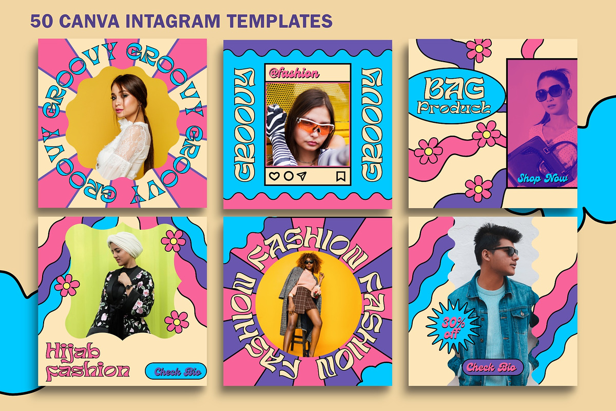 Canva Instagram Fashion Templates, a Social Media Template by Vectorheroes (Photo 3 of 11)