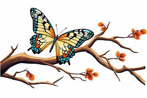 Nature Design Silhouette Butterfly