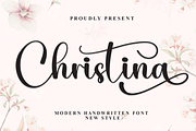Christina | Script Font, a Handwritten Font by Scratchones (Thumbnail 1 of 9)