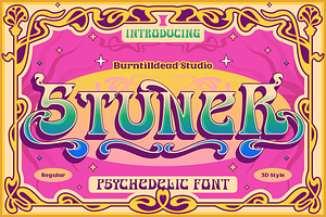 Stuner – Psychedelic Font, a Serif Font by Burntilldead