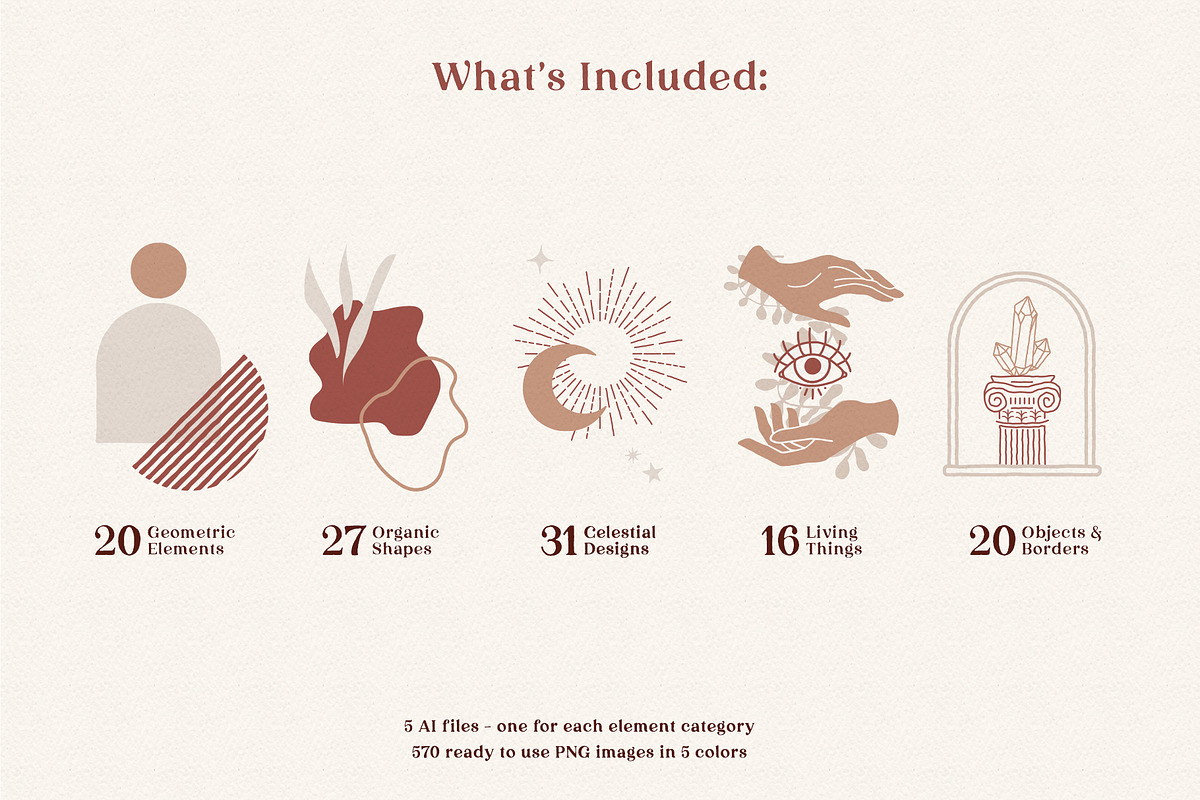 Bohemian Logo Elements - Mystic 2021, a Healthcare Illustration by amber&ink (Photo 2 of 15)