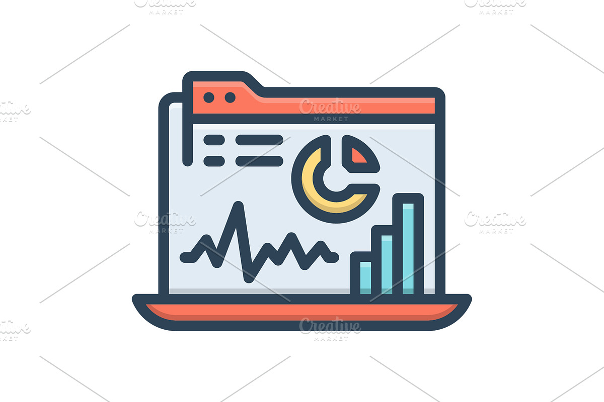 Charts business color icon, a Duotone Icon by Creative priyanka