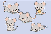 Cute Cartoon Mouse Character Set, an Animal Illustration by Artpon Illustration (Thumbnail 2 of 3)