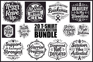 20 Leukemia Awareness Shirt Bundle, an Illustration by BIPLOB EXPERT