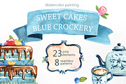 Watercolor cakes and sweets, a Food Illustration by katyabuslaeva (Thumbnail 1 of 5)